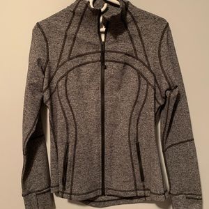 Lululemon dark grey/black lining fitted zip up